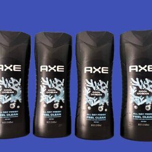 Lot Of 4 AXE Body Wash Cool Ocean 16oz NEW